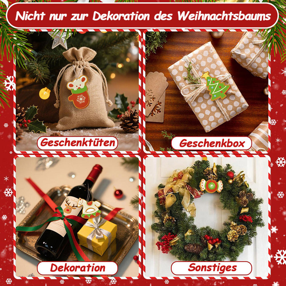 8 Stück Weihnachtsschmuck Malen nach Zahlen | Süßigkeiten und Trojanisches Pferd Set