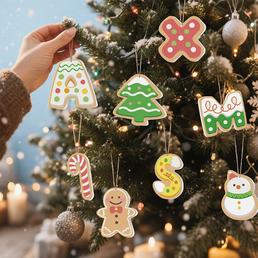 8 Stück Weihnachtsschmuck Malen nach Zahlen | Weihnachtsbriefe Set