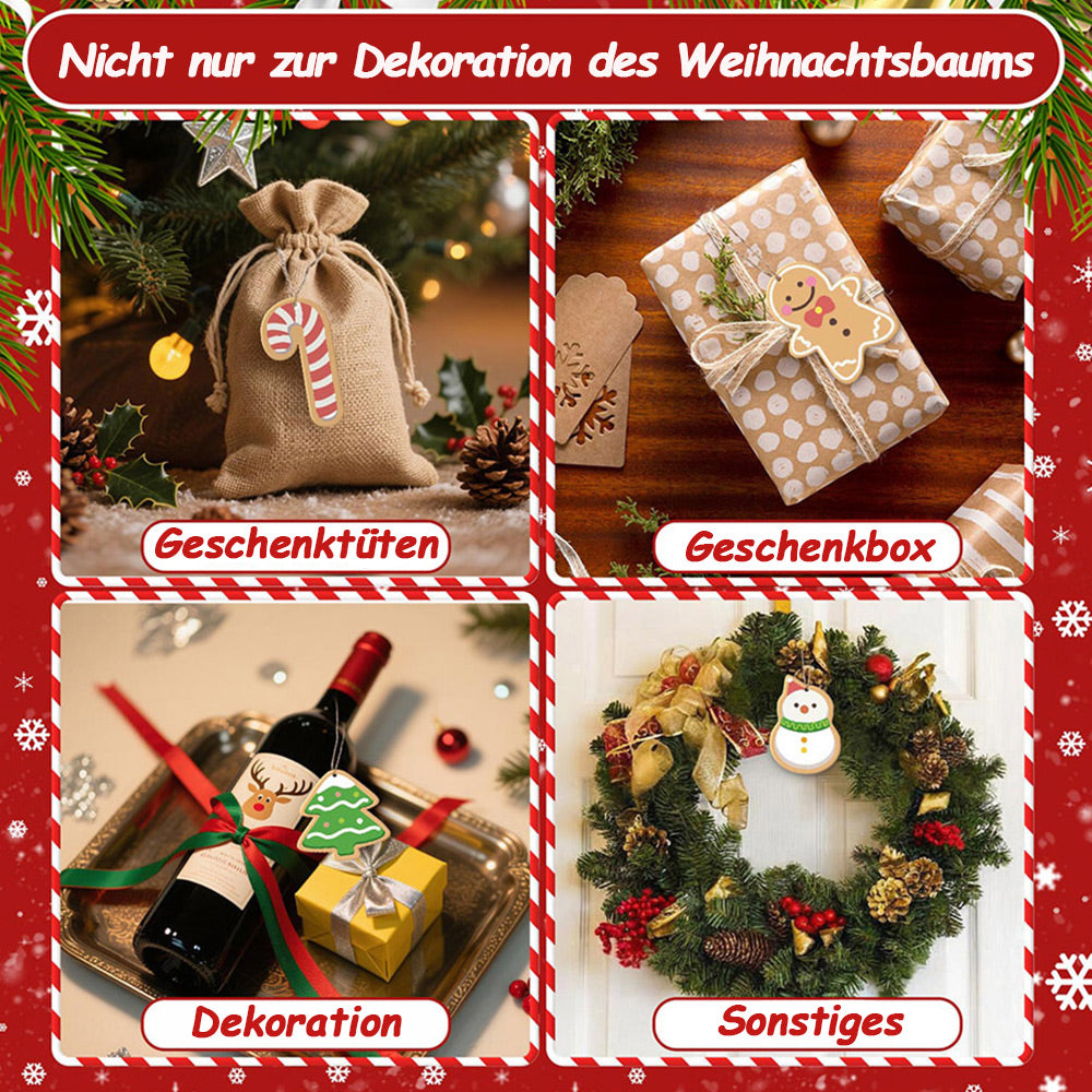 8 Stück Weihnachtsschmuck Malen nach Zahlen | Weihnachtsbriefe Set