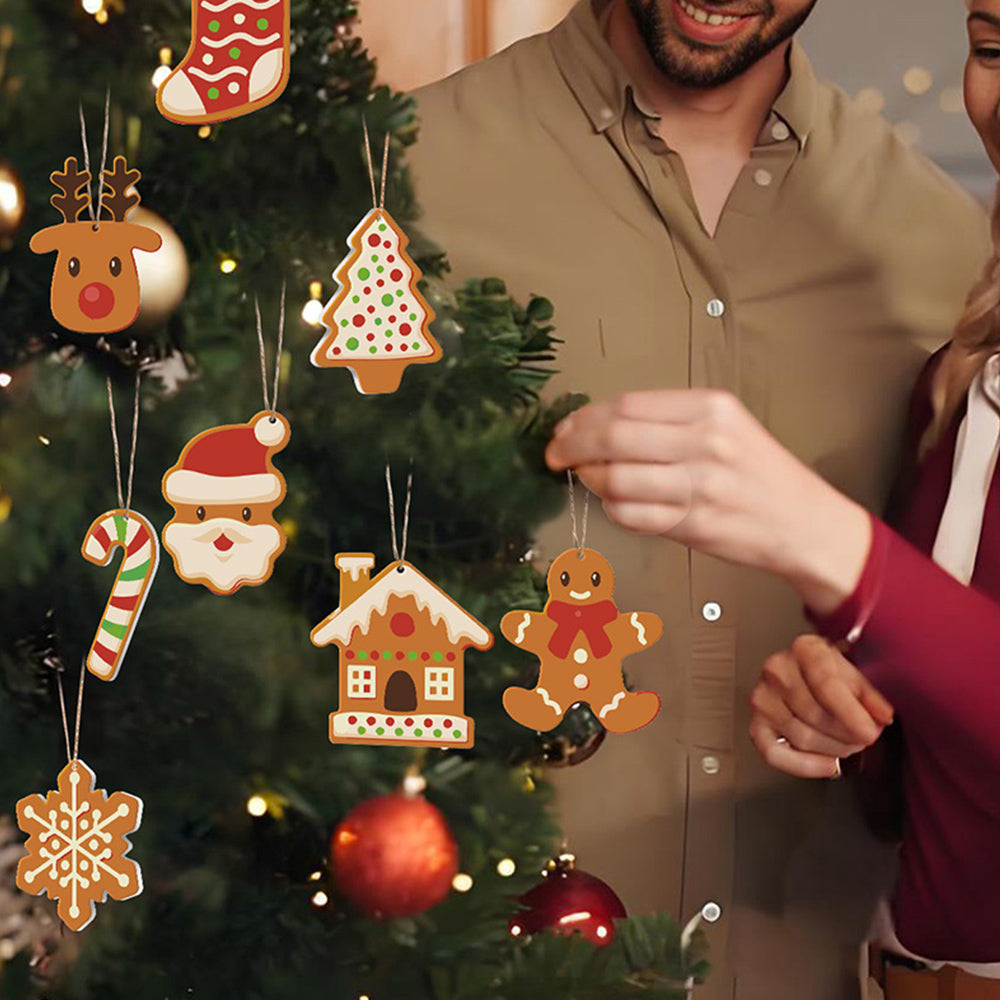 8 Stück Weihnachtsschmuck Malen nach Zahlen | Weihnachtskeks Set