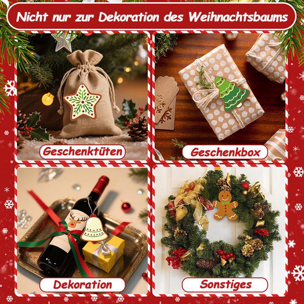 8 Stück Weihnachtsschmuck Malen nach Zahlen | Winterausrüstung Set