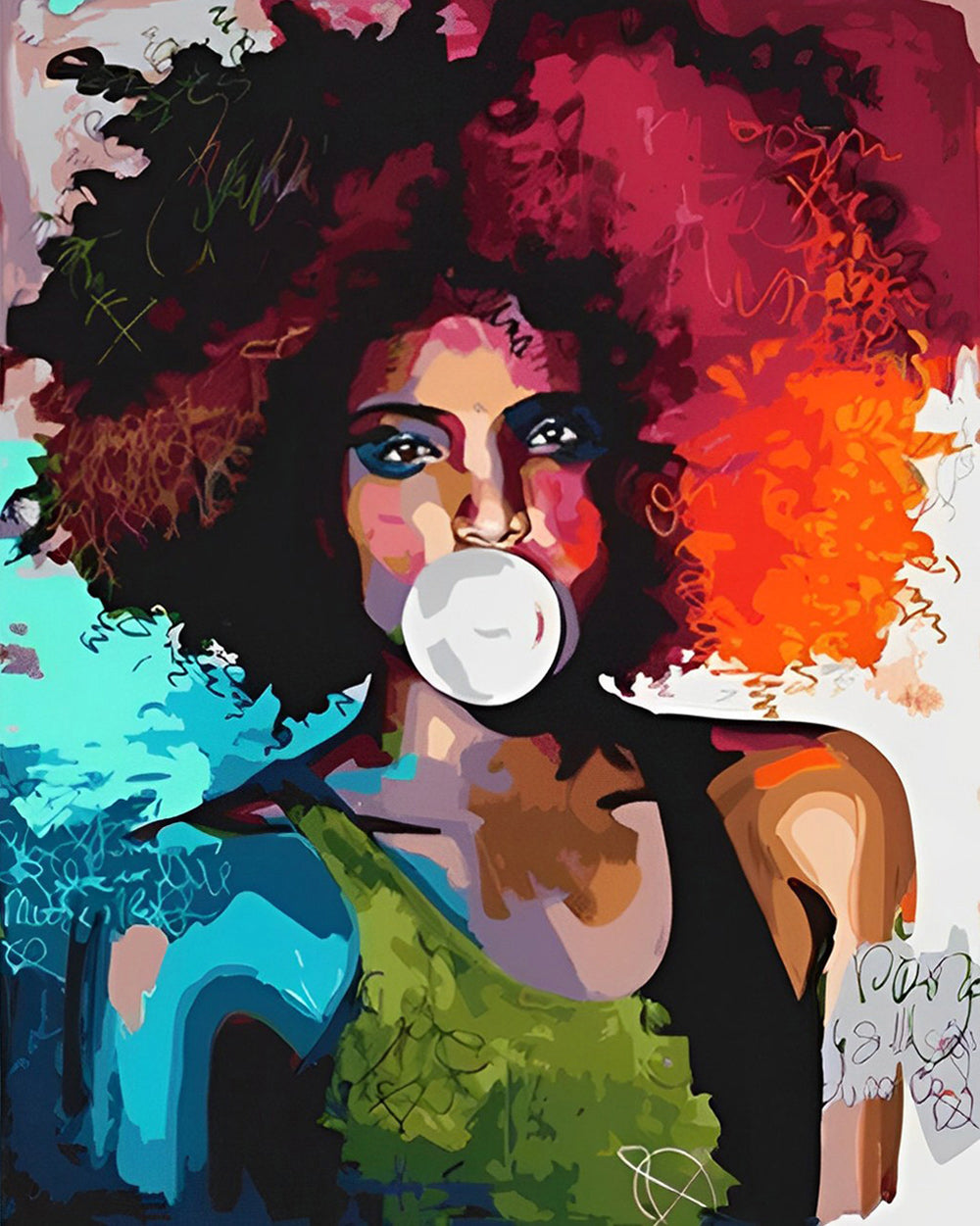 Malen Nach Zahlen Kit Afrikanische Frau – A2 (40x50 Cm), Ohne Rahmen, Mit Acrylfarben & Pinseln