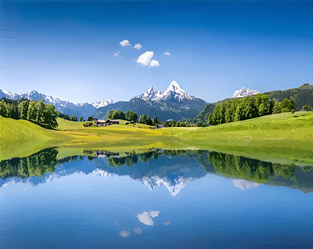 Alpen Malen nach Zahlen