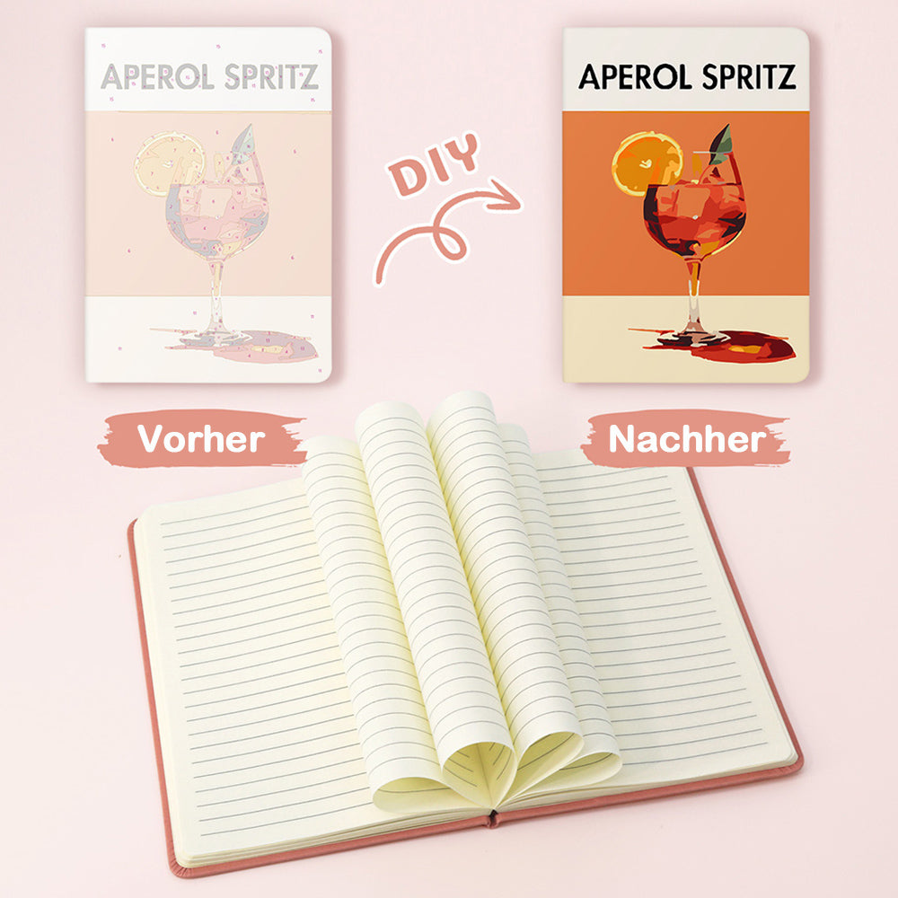 Aperol Spritz Notizbuch Malen nach Zahlen
