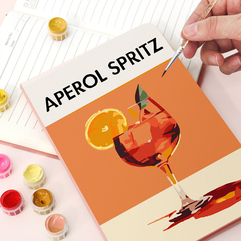 Aperol Spritz Notizbuch Malen nach Zahlen
