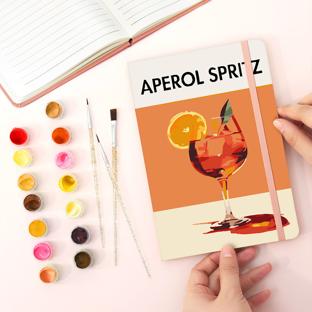 Aperol Spritz Notizbuch Malen nach Zahlen
