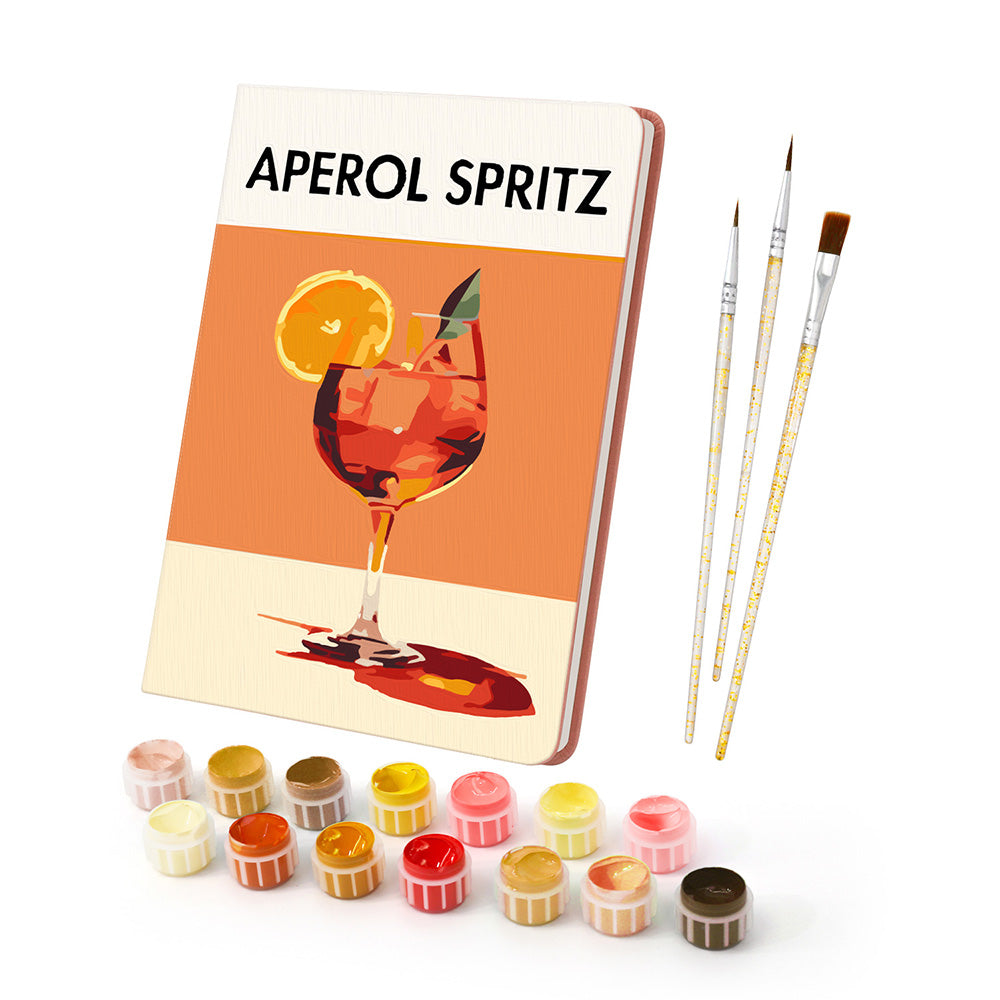 Aperol Spritz Notizbuch Malen nach Zahlen
