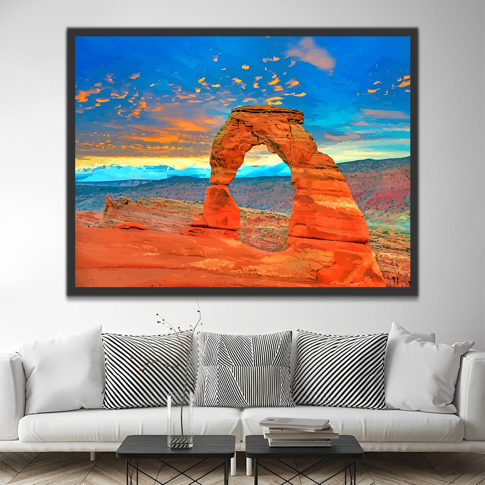 Arches Nationalpark in den USA Malen nach Zahlen