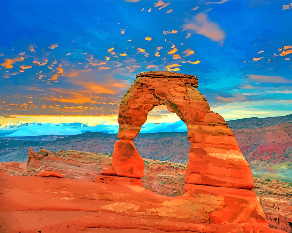 Arches Nationalpark in den USA Malen nach Zahlen