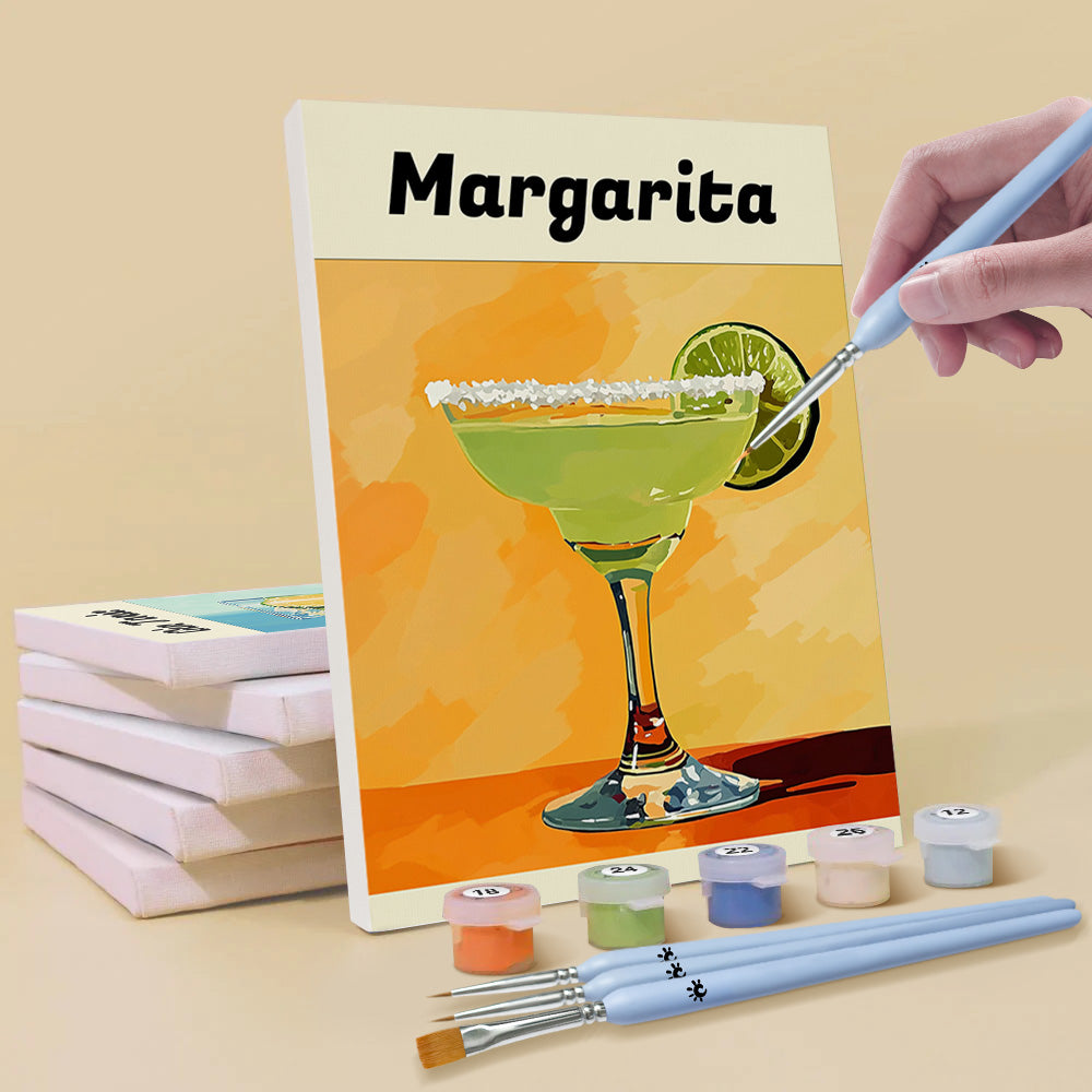 Beliebte Cocktails 6 Stück Mini Malen nach Zahlen