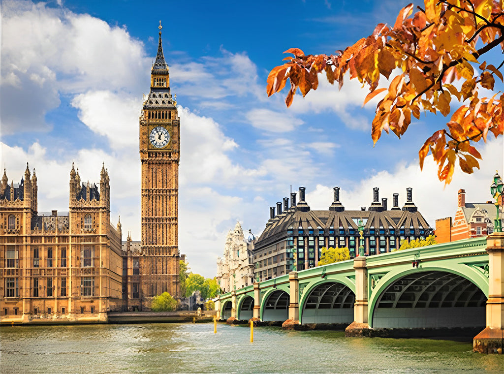 Big Ben im Herbst Malen nach Zahlen