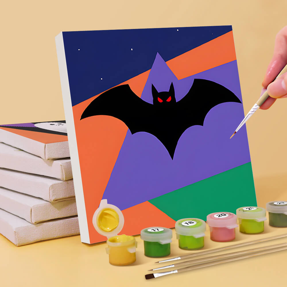Cartoon Halloween 6 Stück Mini Malen nach Zahlen