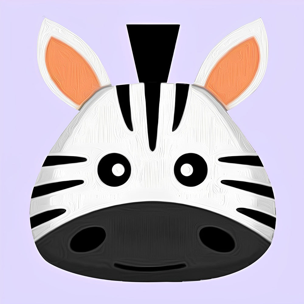 Cartoon Zebra auf lila Hintergrund Malen nach Zahlen Für Kinder