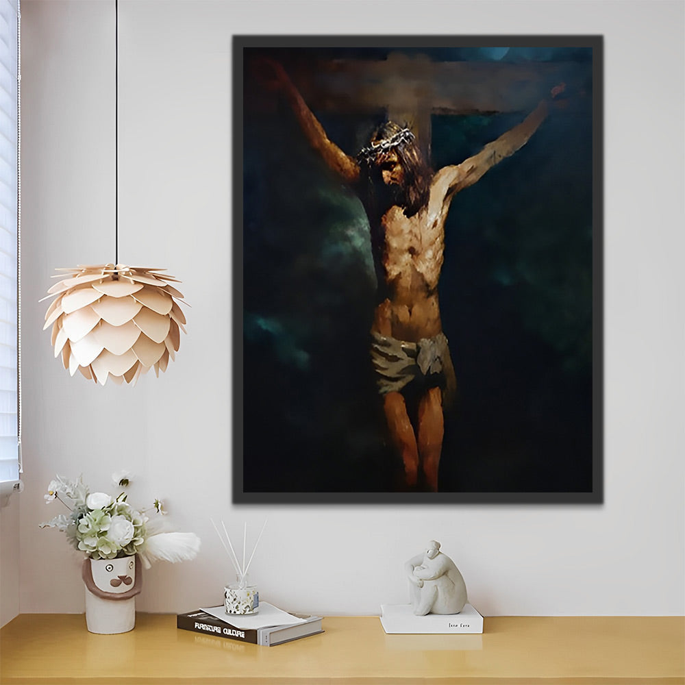 Christus am Kreuz Malen nach Zahlen