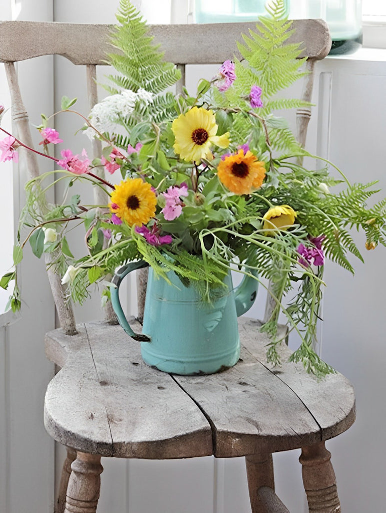 Chrysanthemen und Farnpflanzen Malen nach Zahlen