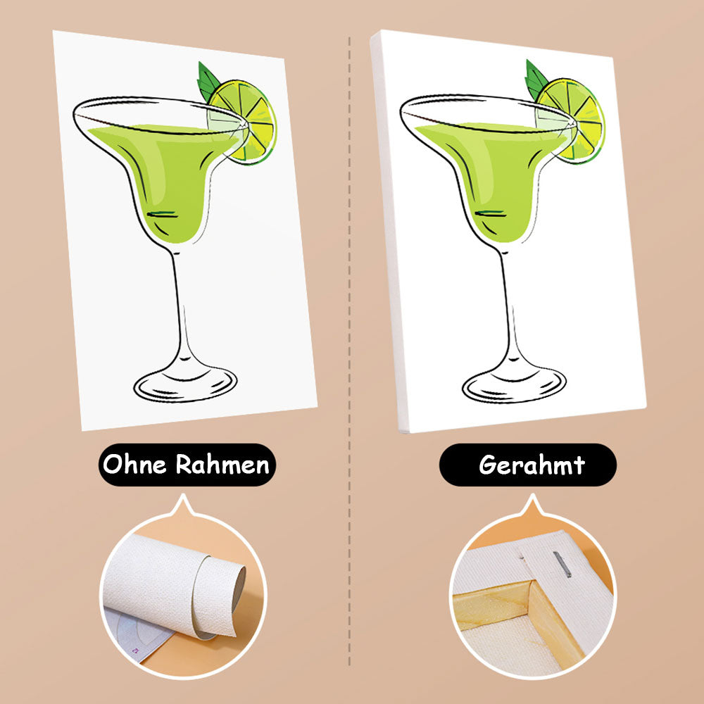 Cocktails mit vielfältigen Geschmacksrichtungen 6 Stück Mini Malen nach Zahlen