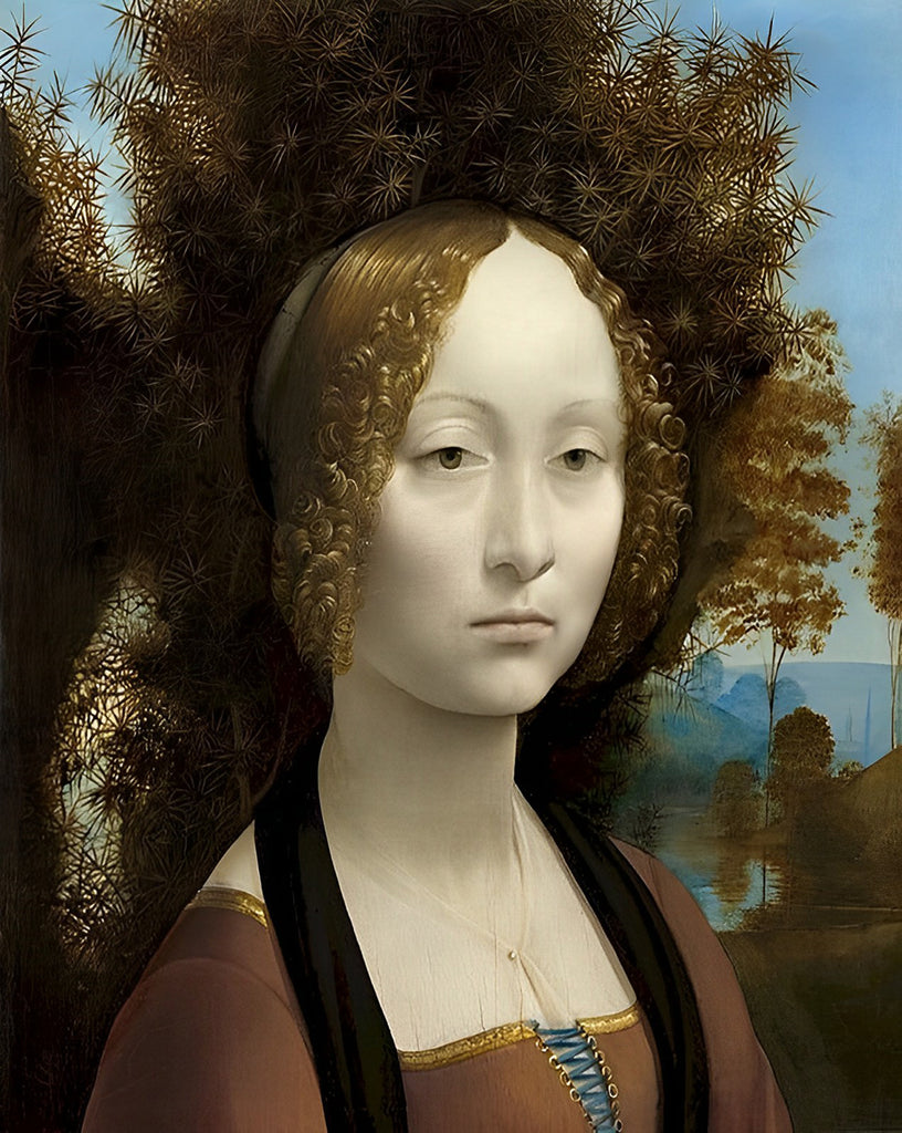 Da Vinci, Ginevra de' Benci Malen nach Zahlen