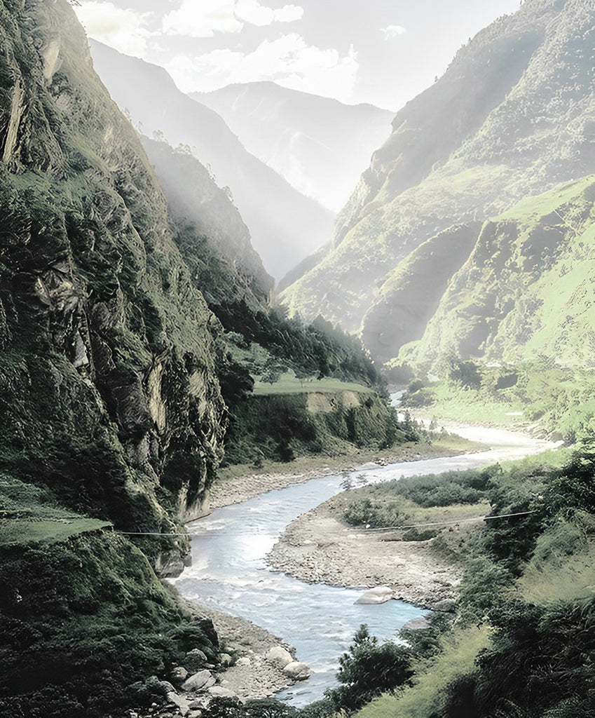 Der Dudhkoshi in Nepal Malen nach Zahlen