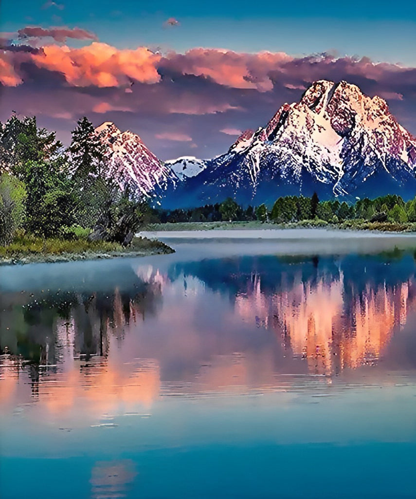 Der Grand-Teton-Nationalpark Malen nach Zahlen