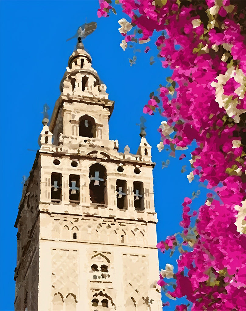 Die Giralda Malen nach Zahlen