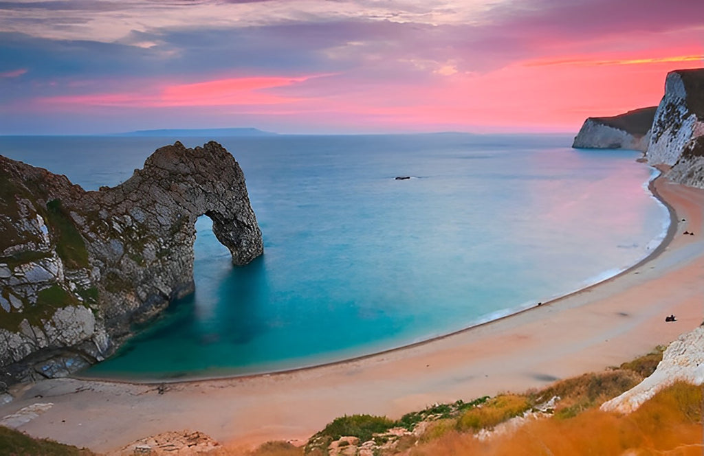 Durdle Door bei Sonnenuntergang Malen nach Zahlen