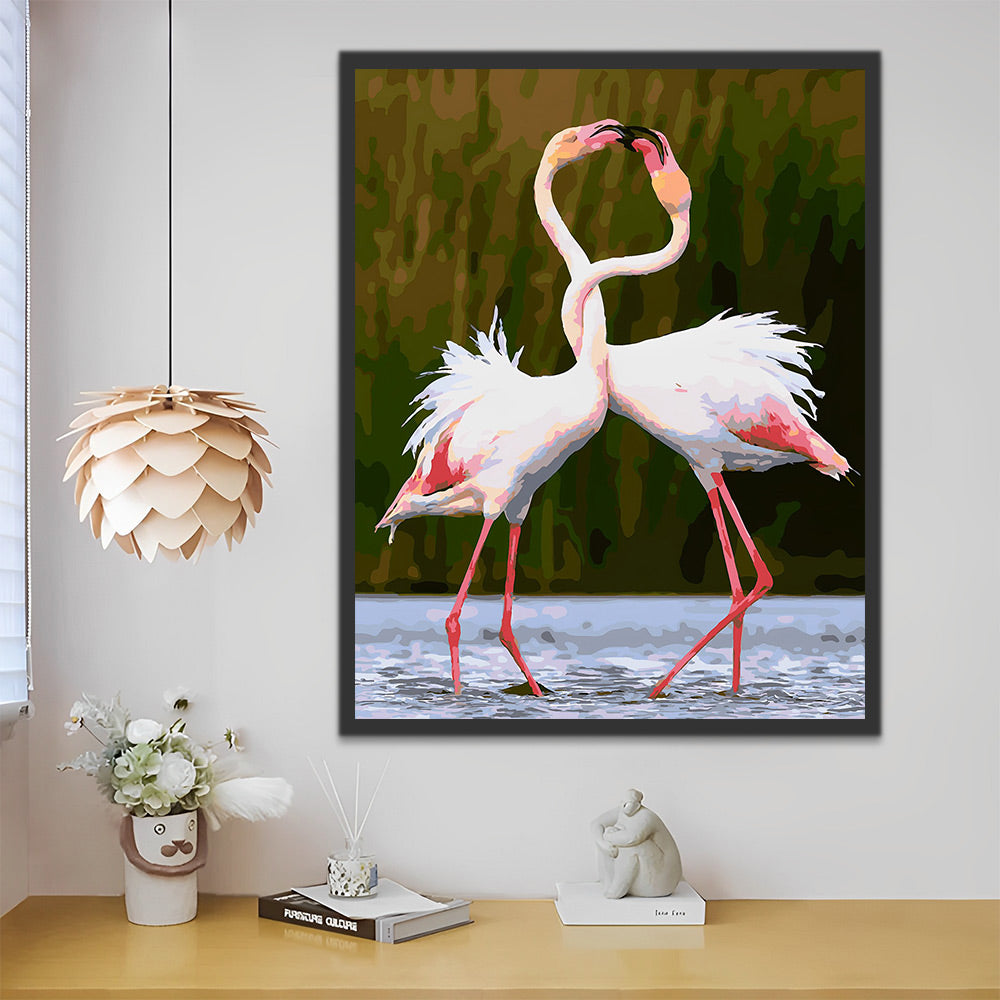 Ein Paar Flamingos Malen nach Zahlen