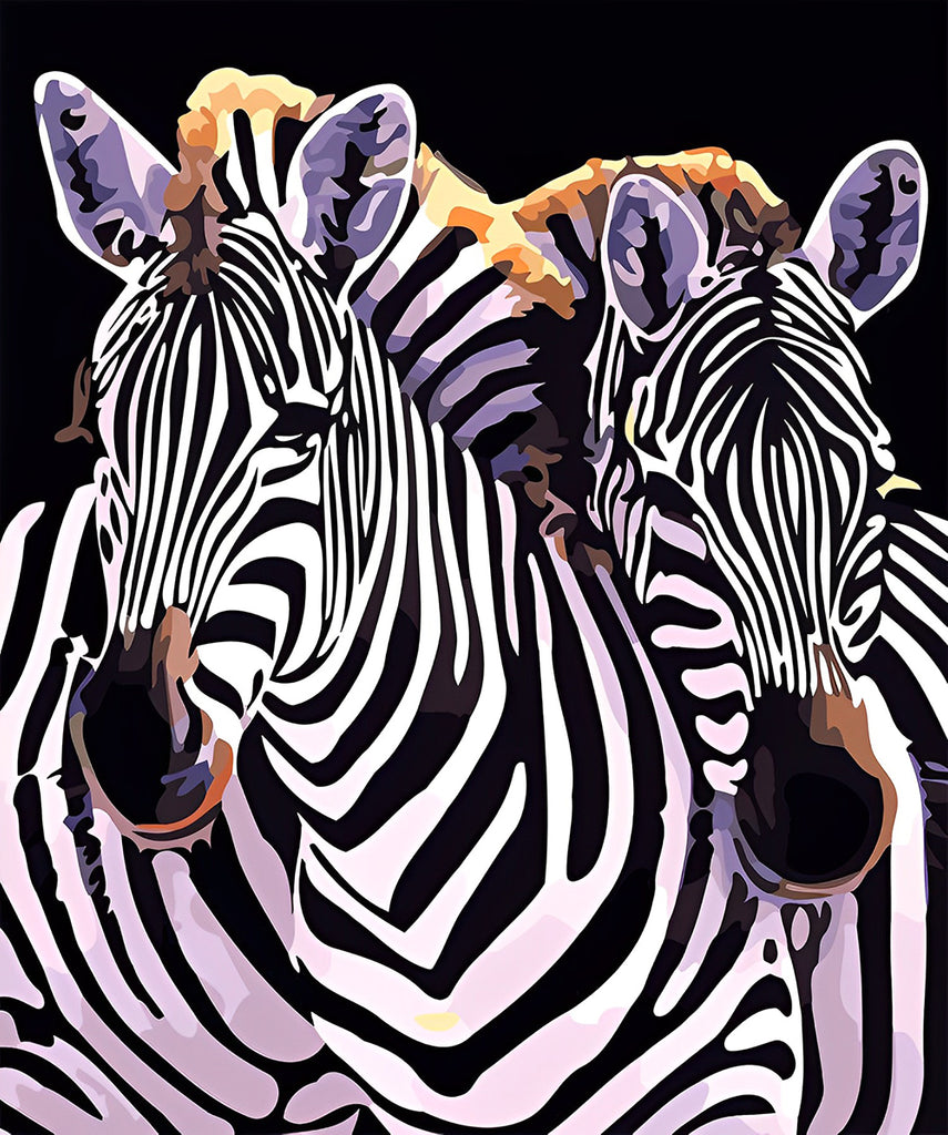 Ein Paar Zebras Malen nach Zahlen