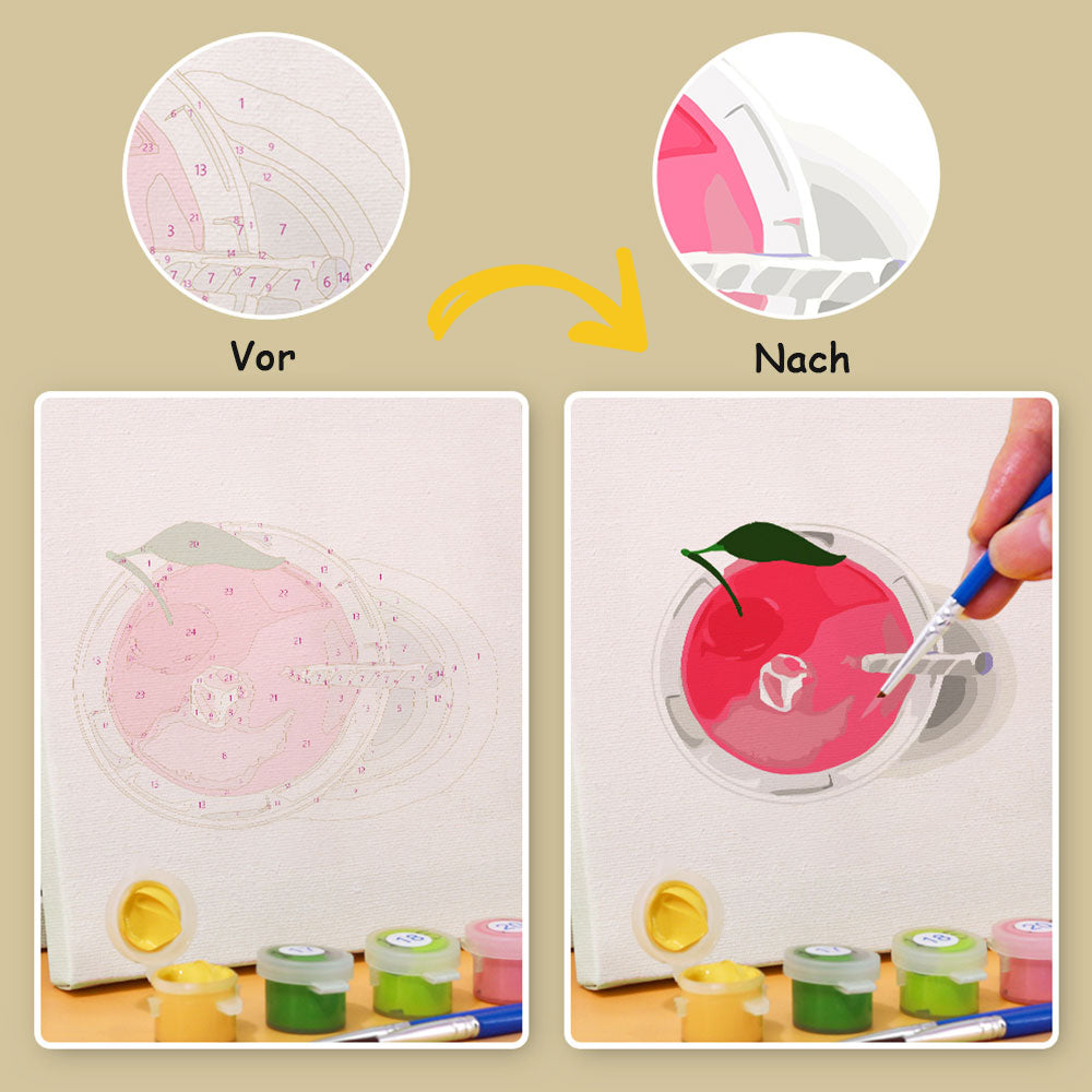 Eisgekühlter Fruchtsaft 6 Stück Mini Malen nach Zahlen