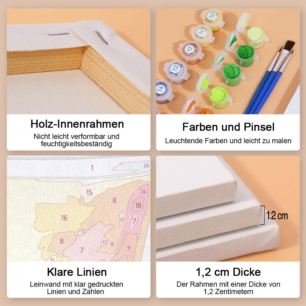 Erfrischender Cocktail 6 Stück Mini Malen nach Zahlen