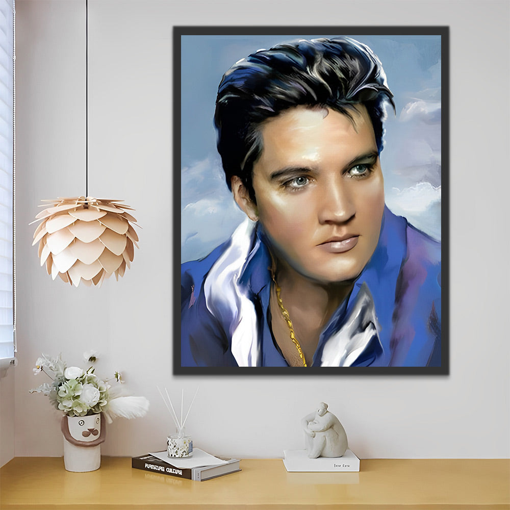 Ernsthafter Elvis Presley Malen nach Zahlen