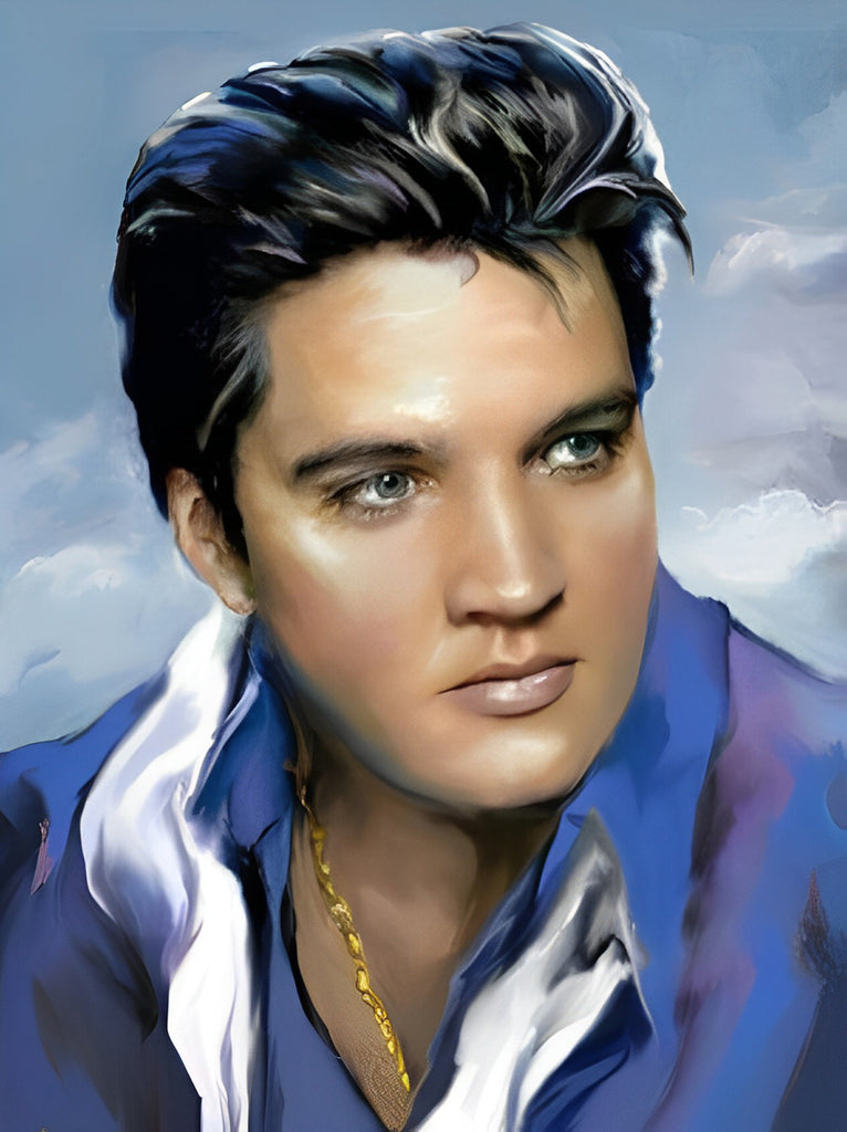 Ernsthafter Elvis Presley Malen nach Zahlen