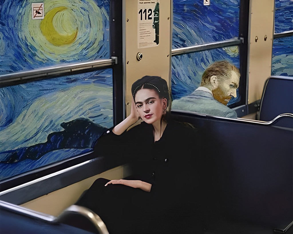 Frida Kahlo, van Gogh und der Mond Malen nach Zahlen