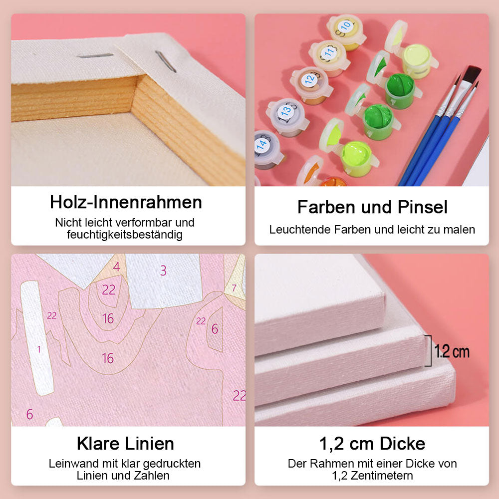 Fruchtiger Cocktail 6 Stück Mini Malen nach Zahlen