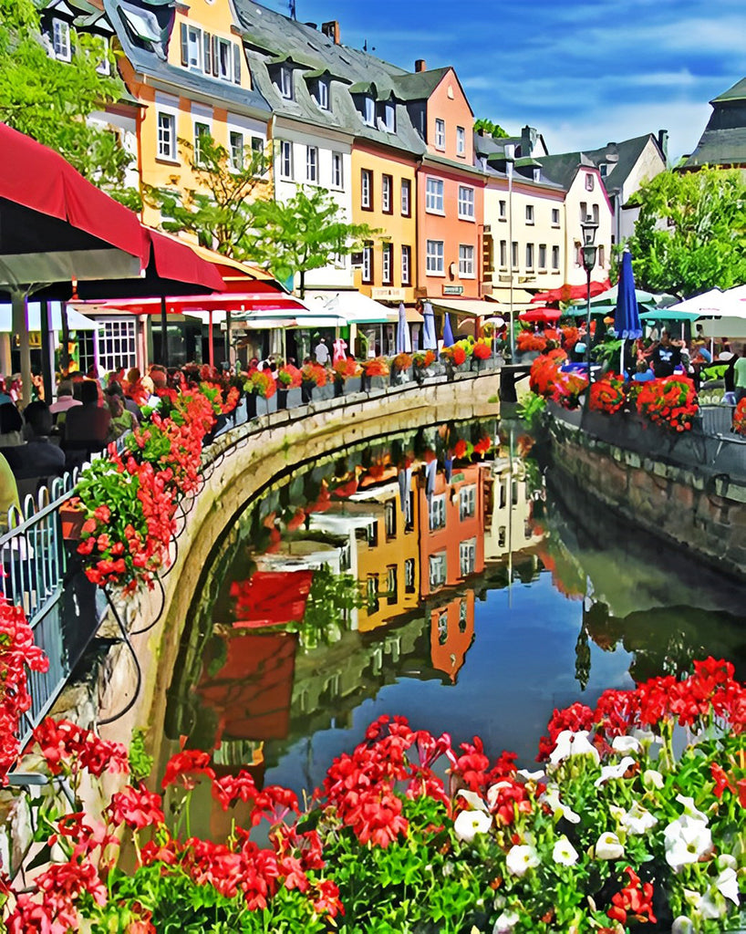 Frühling in Salzburg Malen nach Zahlen