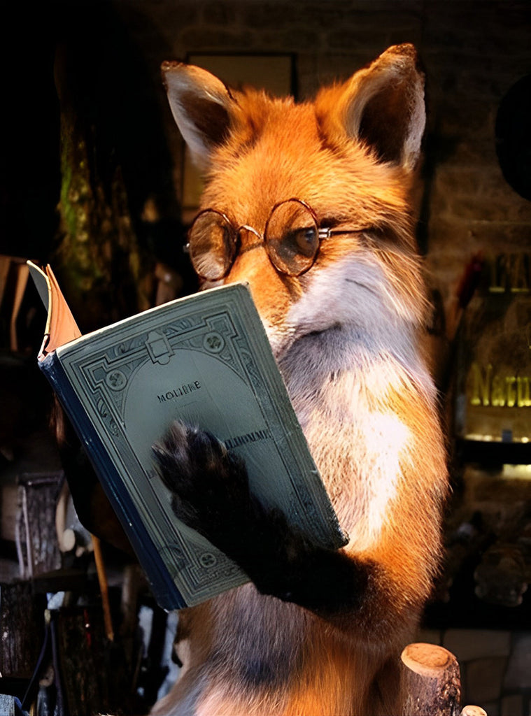 Fuchs mit einem Buch Malen nach Zahlen