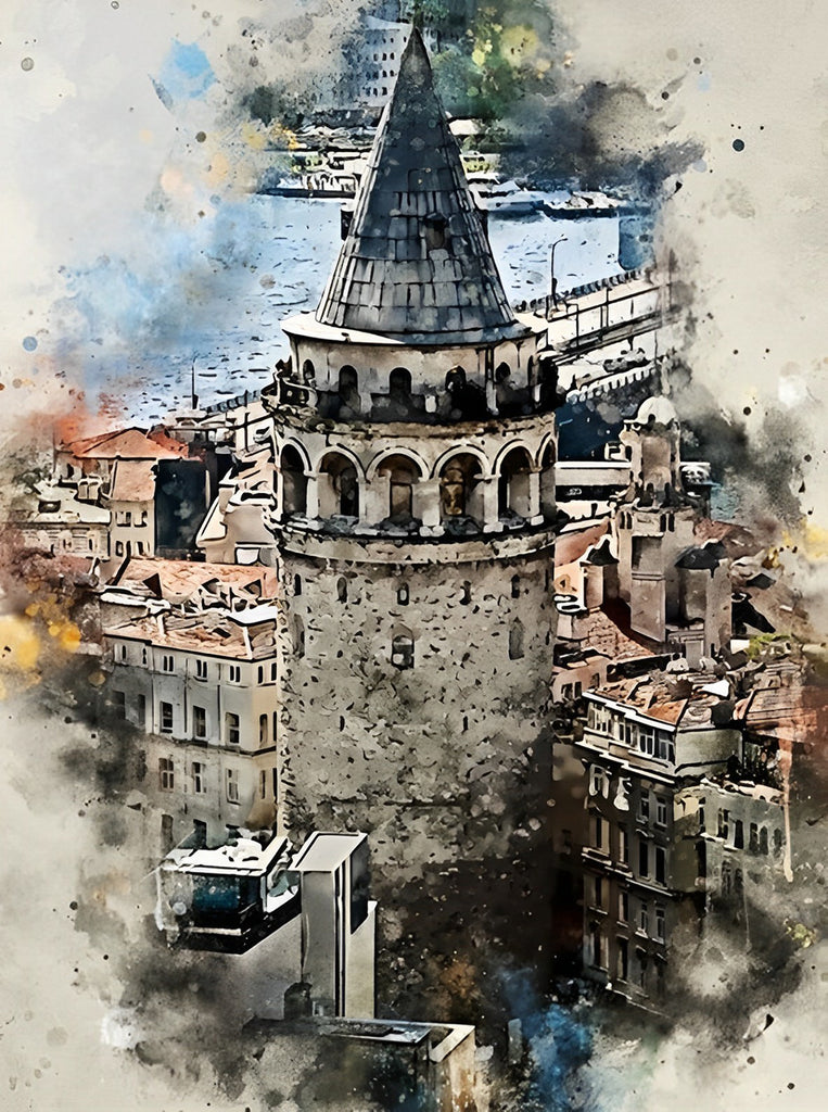 Galata-Turm Malen nach Zahlen