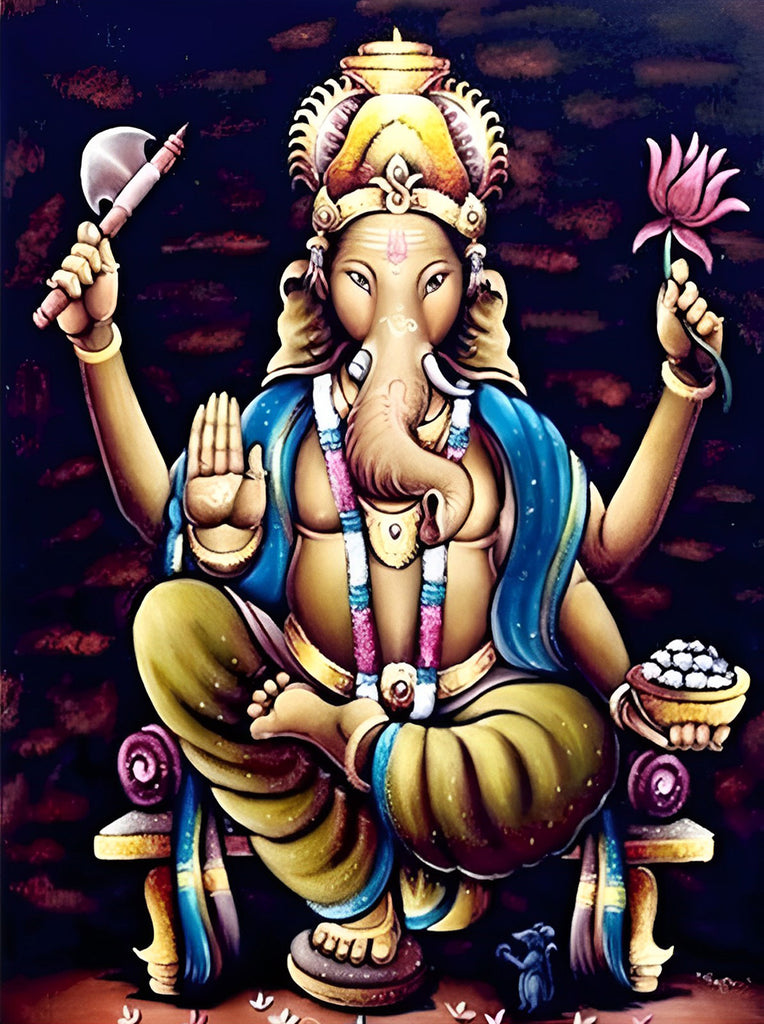 Ganesha Hinduismus Malen nach Zahlen