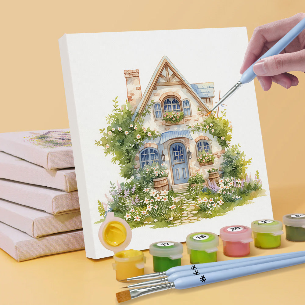 Garten Villen 6 Stück Mini Malen nach Zahlen
