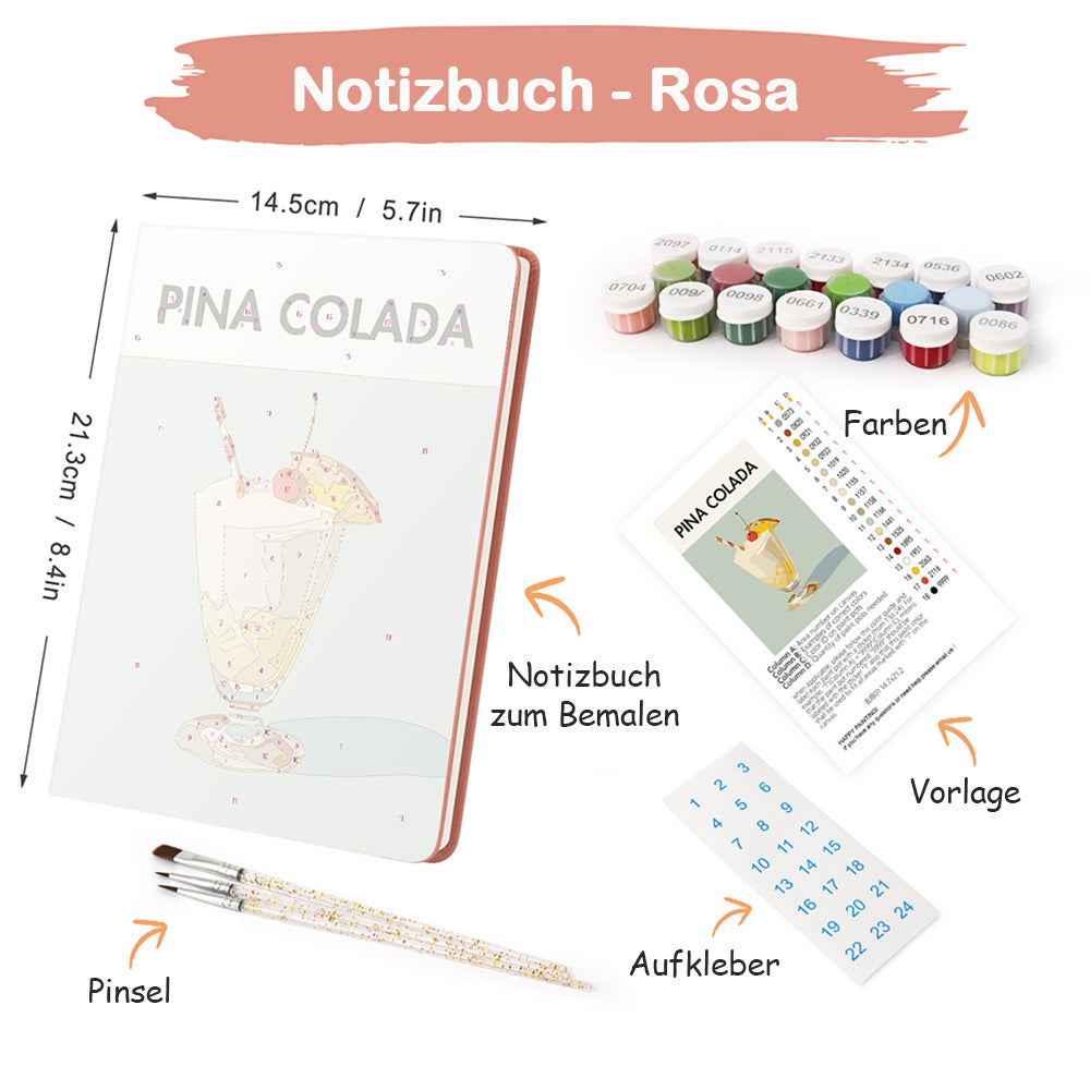 Geeister Früchte-Rum Notizbuch Malen nach Zahlen