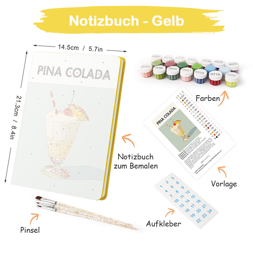 Geeister Früchte-Rum Notizbuch Malen nach Zahlen