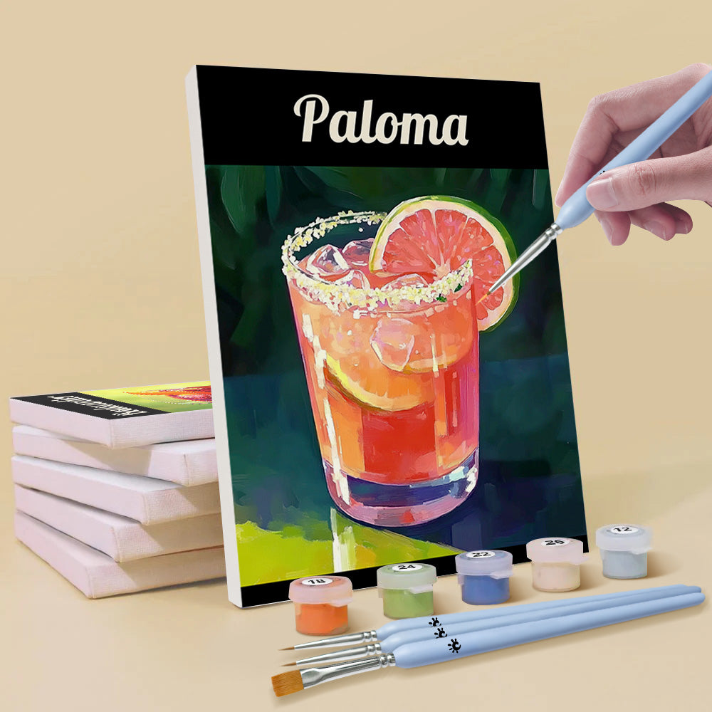 Gekühlter Cocktail 6 Stück Mini Malen nach Zahlen