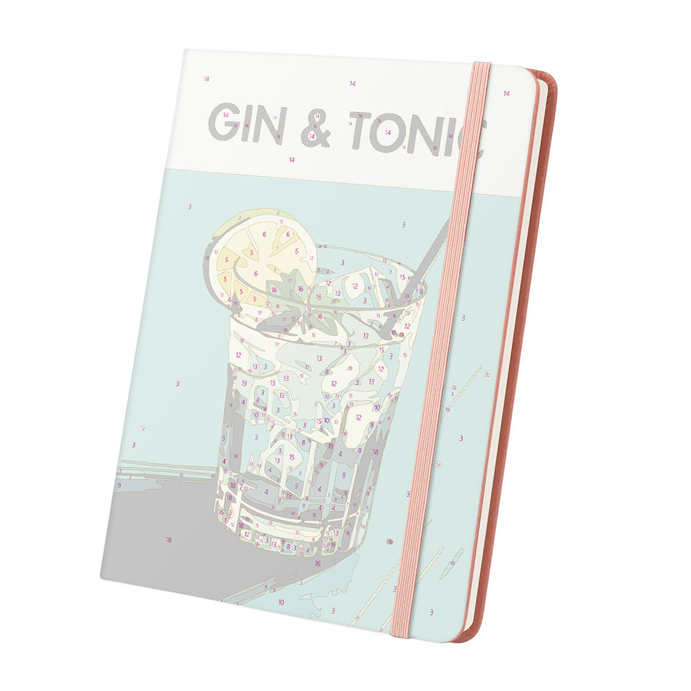 Gin Tonic Notizbuch Malen nach Zahlen