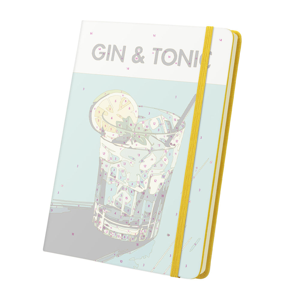 Gin Tonic Notizbuch Malen nach Zahlen