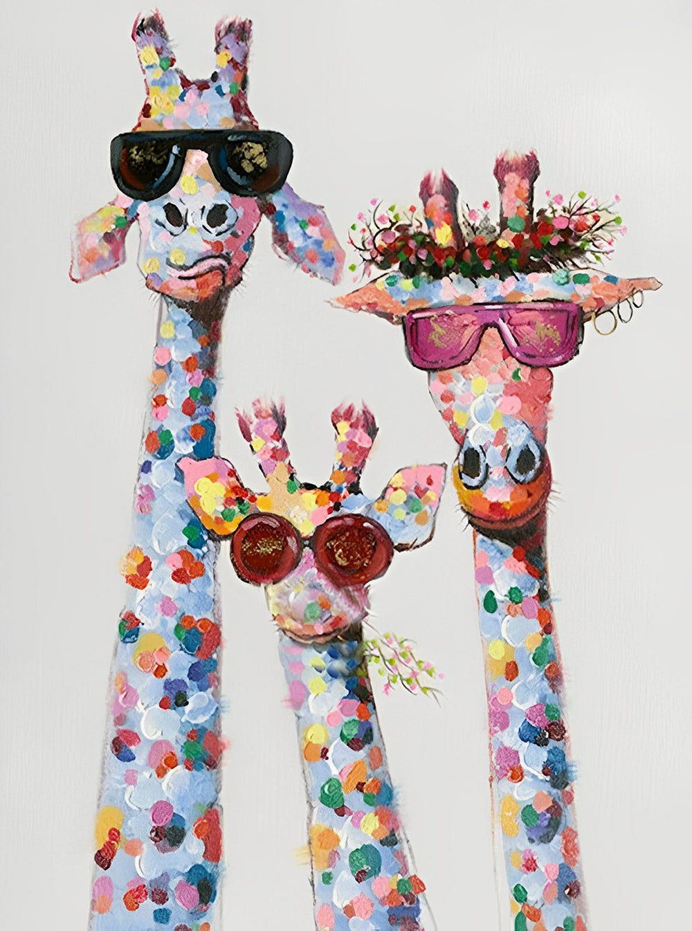 SHUIBIAN Malen Nach Zahlen Set - Stitch & Giraffen Motiv 40x50cm Mit Acrylfarben