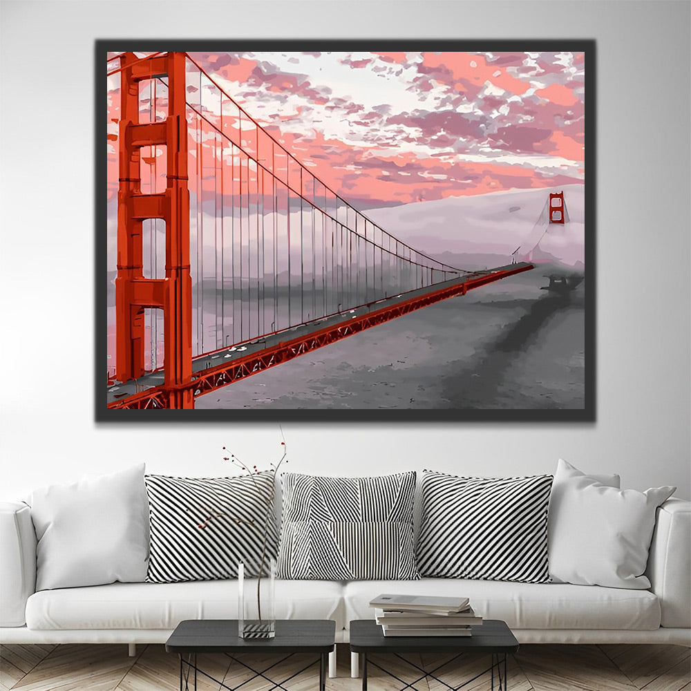 Golden Gate Bridge in den USA Malen nach Zahlen