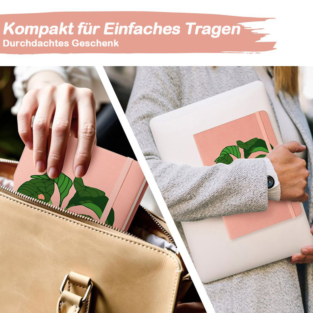 Grüne Topfpflanzen mit Roten Blumen Notizbuch Malen nach Zahlen