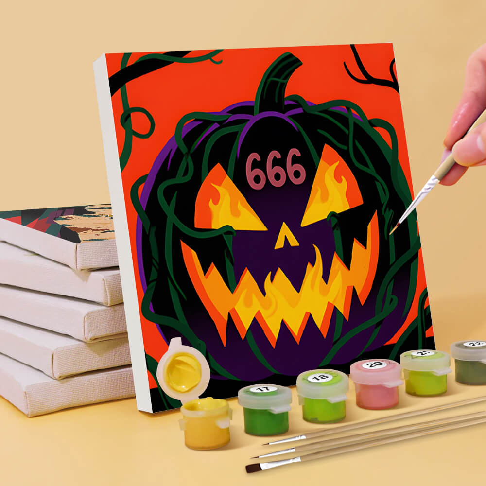 Gruseliges Halloween 6 Stück Mini Malen nach Zahlen