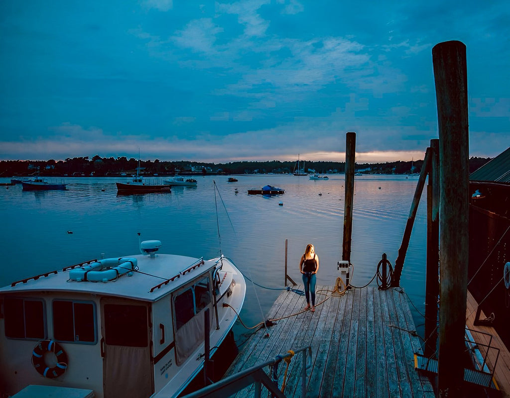 Hafen bei Nacht Malen nach Zahlen