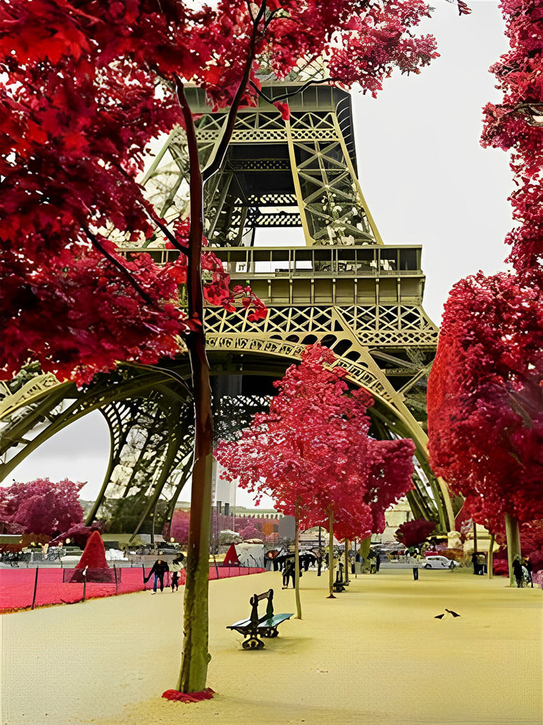 Herbst in Paris Malen nach Zahlen