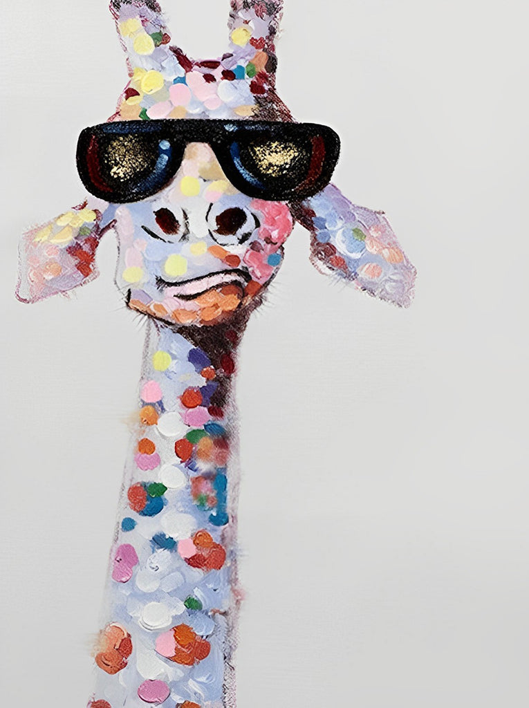 Herr Giraffe mit Sonnenbrille Malen nach Zahlen